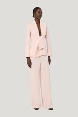 Cady jacket with sash detail — model front