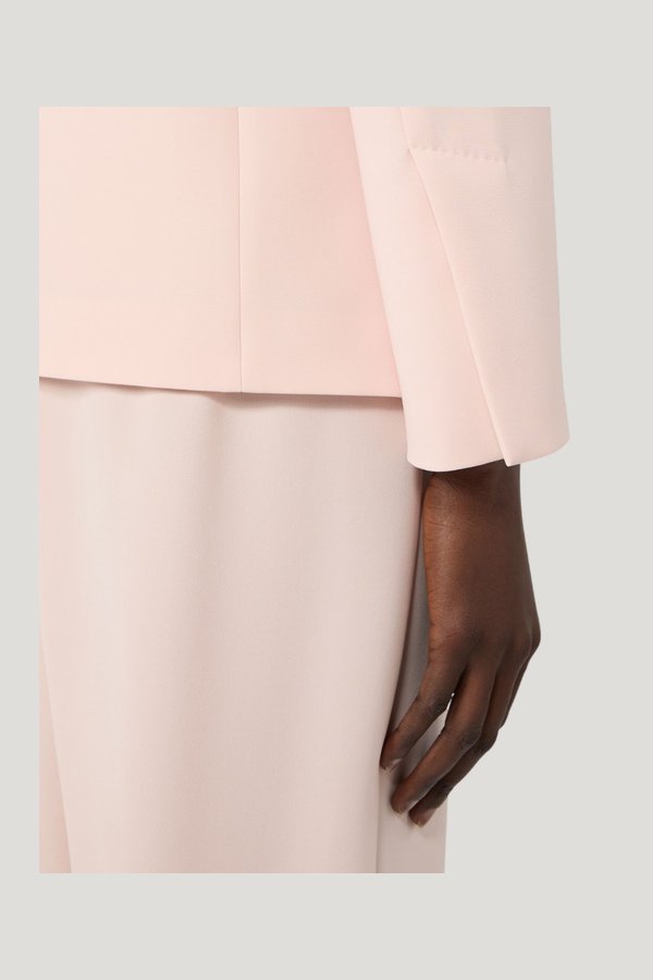 Cady jacket with sash detail — model side
