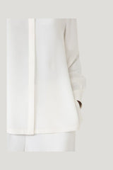 Silk crepe de chine shirt — model side