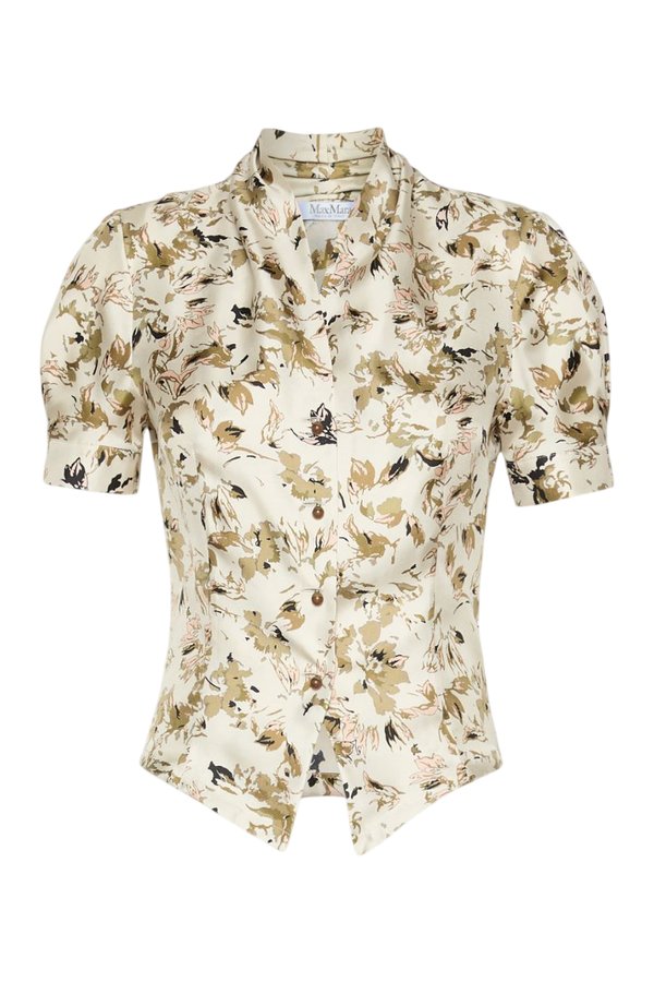 Printed silk twill shirt — packshot