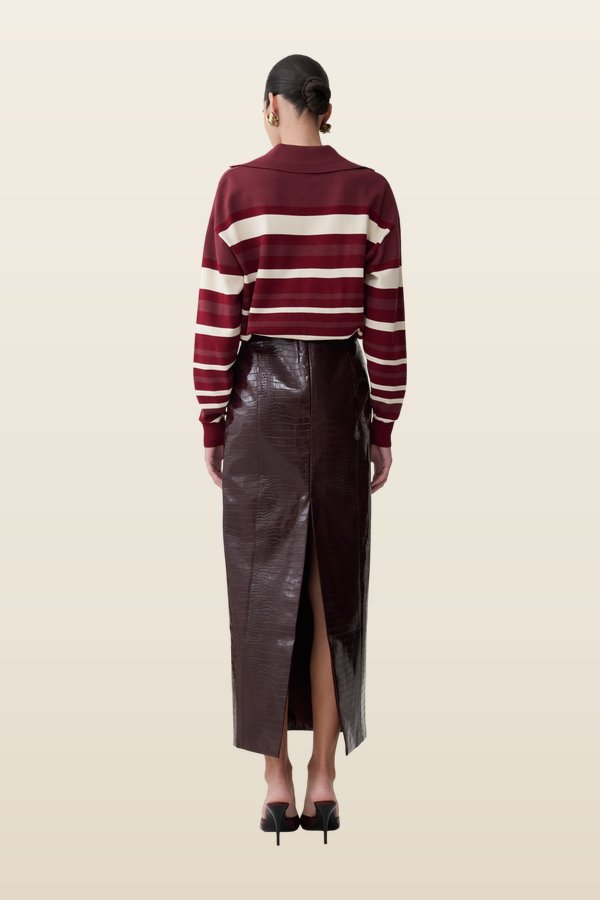 Philly Stripe Long Sleeve Knit Jumper — model back