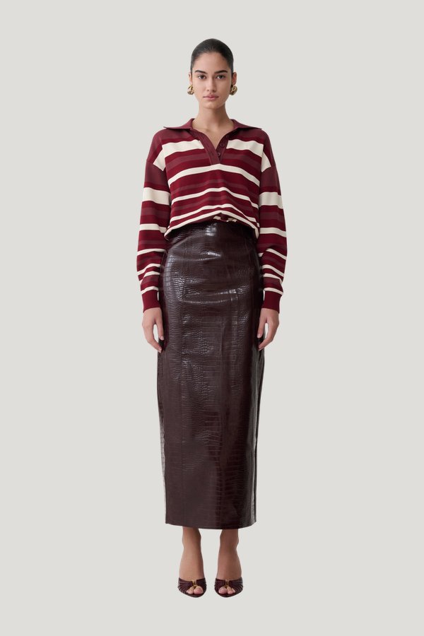 Philly Stripe Long Sleeve Knit Jumper — model front