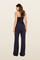 Pinstripe Trousers — model back