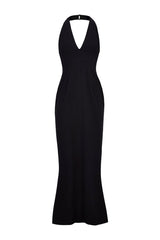 Plunging V Neck Halter Gown — packshot