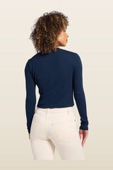 Pointelle Cardigan — model back