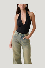 Rebekah Slinky Halter Bodysuit — model side