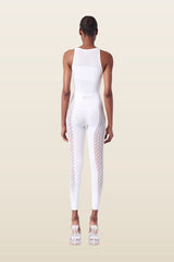 Rhinestoned Janice Jumpsuit Optic — model back