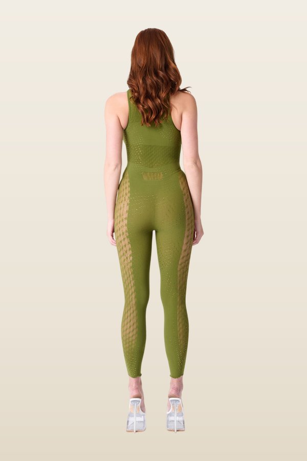 Rhinestoned Janice Jumpsuit — model back