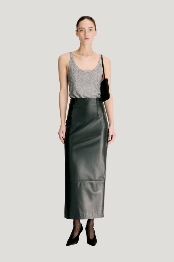RONI Rib jersey tank top — model front