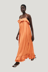 Ruffle Volume Maxi Dress — model front
