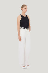 SAMUR LDS Organic denim boyfriend jeans — model side