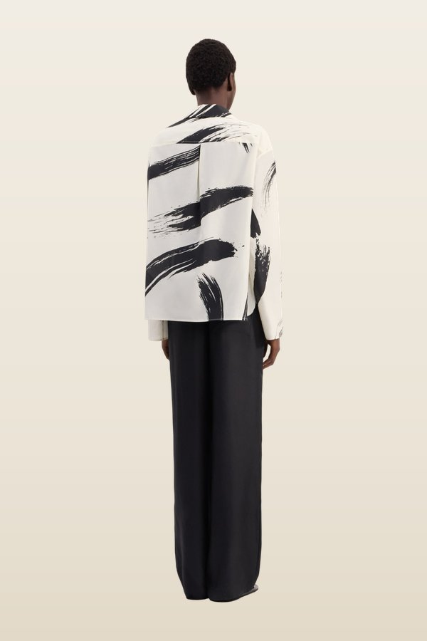 SANA Cuban collar shirt — model back