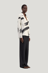 SANA Cuban collar shirt — model side