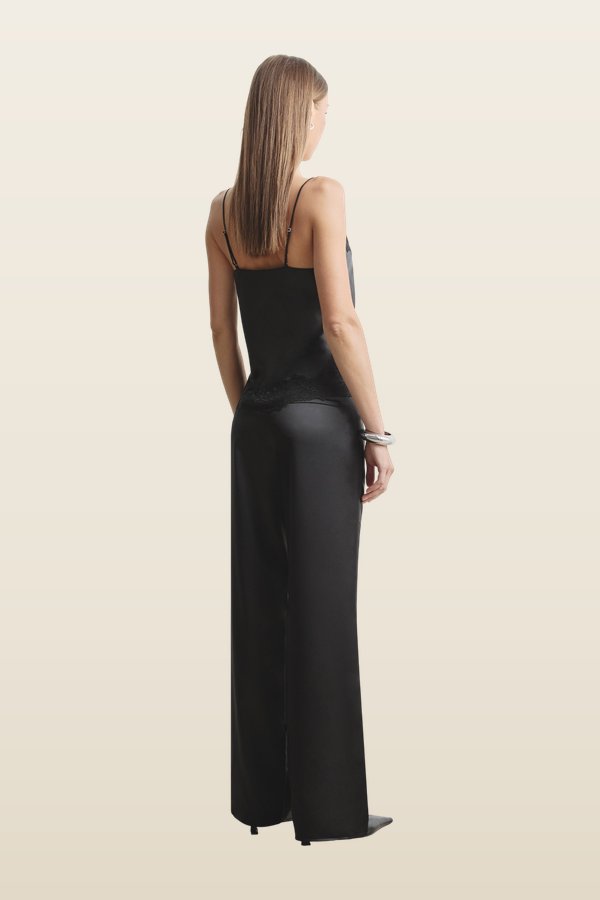 Satin Lace Detail Camisole — model back