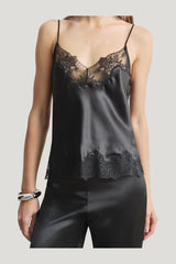 Satin Lace Detail Camisole — model side