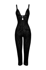Scarlett Pedal Pusher Jumpsuit Black Zebra Print — packshot