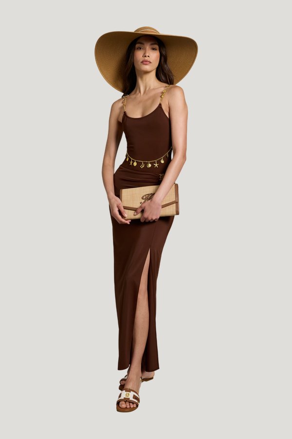 Scorpios Swimsuit (Chestnut) — model front