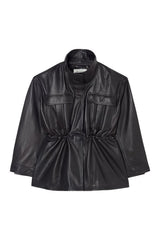 Sculptural leather jacket — packshot