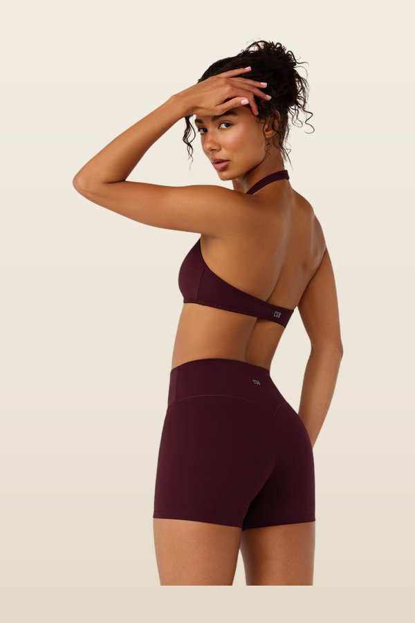 Serenity Soft Halter Contour Crop — model back