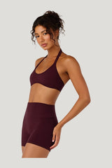 Serenity Soft Halter Contour Crop — model side