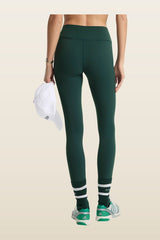 Serif Logo Legging - Forest/White — model back