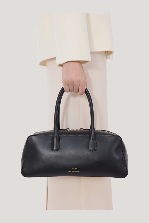 SETH Calf leather rectangular handbag — model front