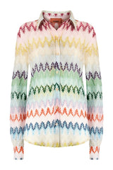 Shirt in viscose blend with lace motif — packshot