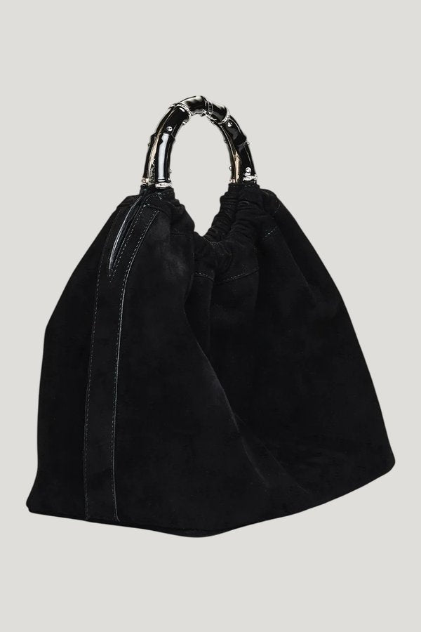 Sienna In Black Suede — model front