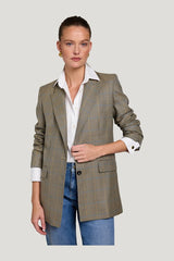 Single Breasted Belgravia Blazer (Richmond Check) — model side