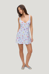 Siren Floral Mini Dress - Fresh Florals — model front