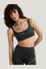 SkinLuxe Bandeau Cross Over Sports Bra - Shadow — model side