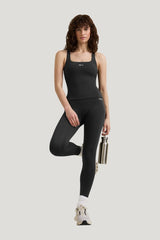 SkinLuxe Cross Back Vest - Shadow — model front