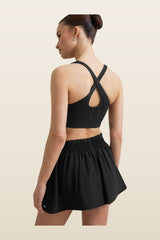 SkinLuxe Ruched Waist Floaty Short - Shadow — model back