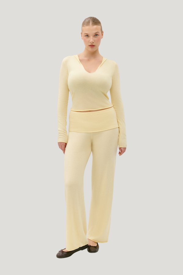 Sloane Knit Hoodie — model front