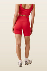 Smoothform Wrap Waistband Cycling Shorts - Jalapeño — model back
