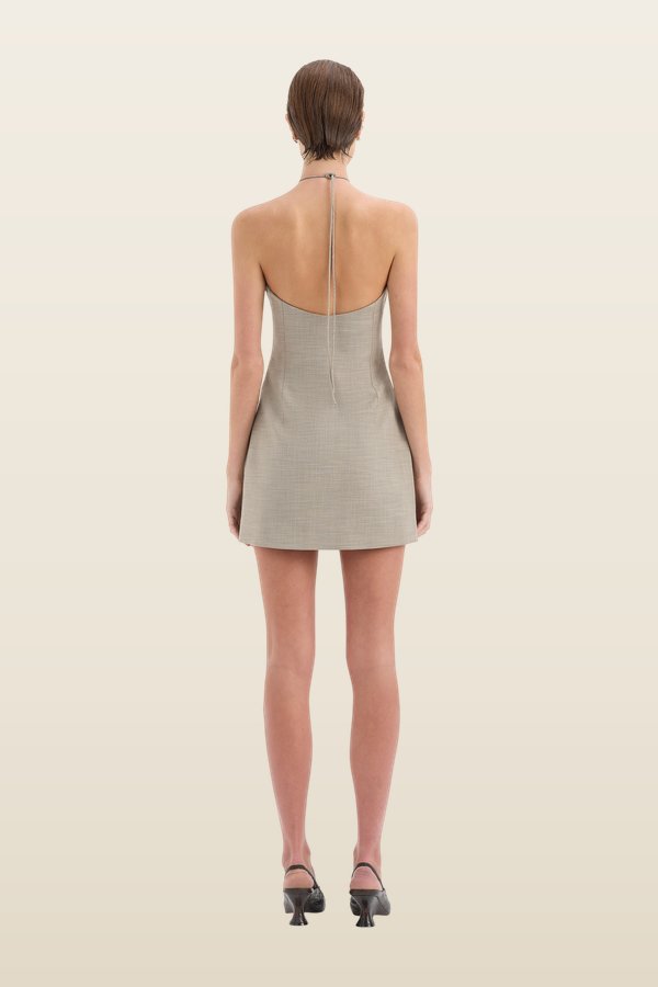 Solene Halter Mini Dress — model back