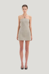 Solene Halter Mini Dress — model front