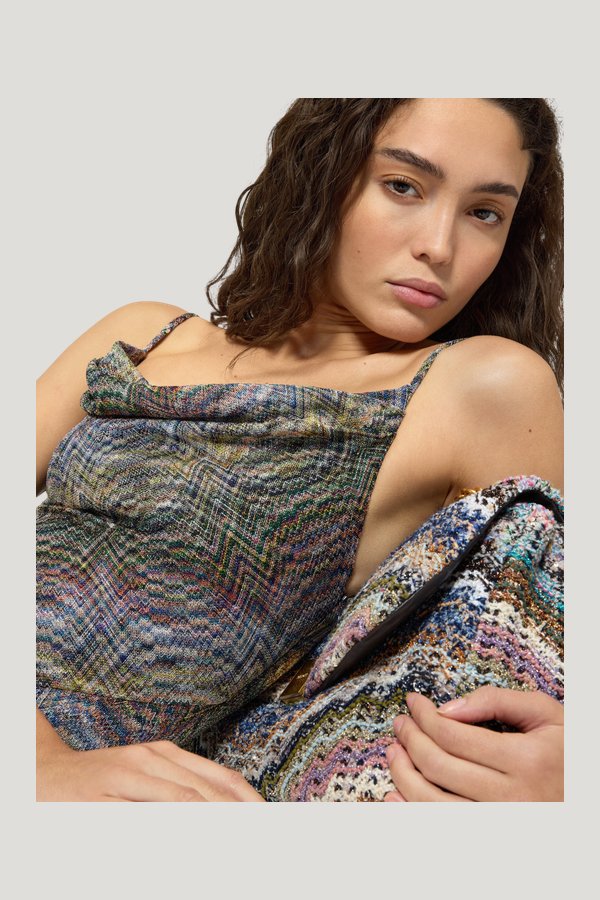 Space-dye viscose mini dress — extra