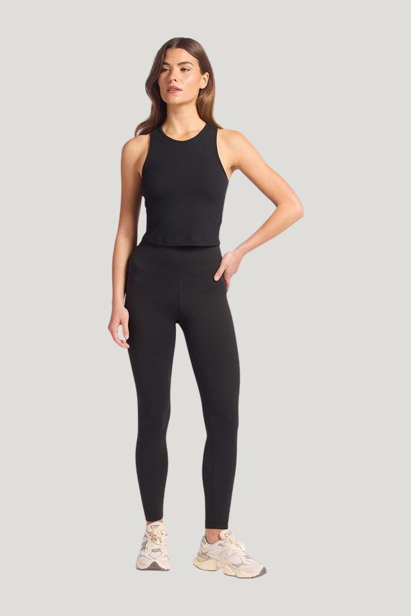 Sporty Rib Racer Tank — model front