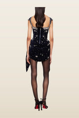 Stella Draped Mini Dress — model back