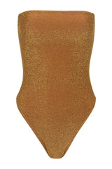 Strapless One Piece (Mocha Shimmer Lurex) — packshot