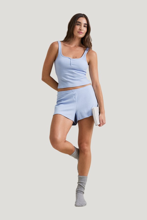 Sweetheart Henley Pyjama Vest - Baby — model front