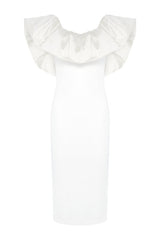 Taffeta Tarsila Ruffle Midi Dress — packshot