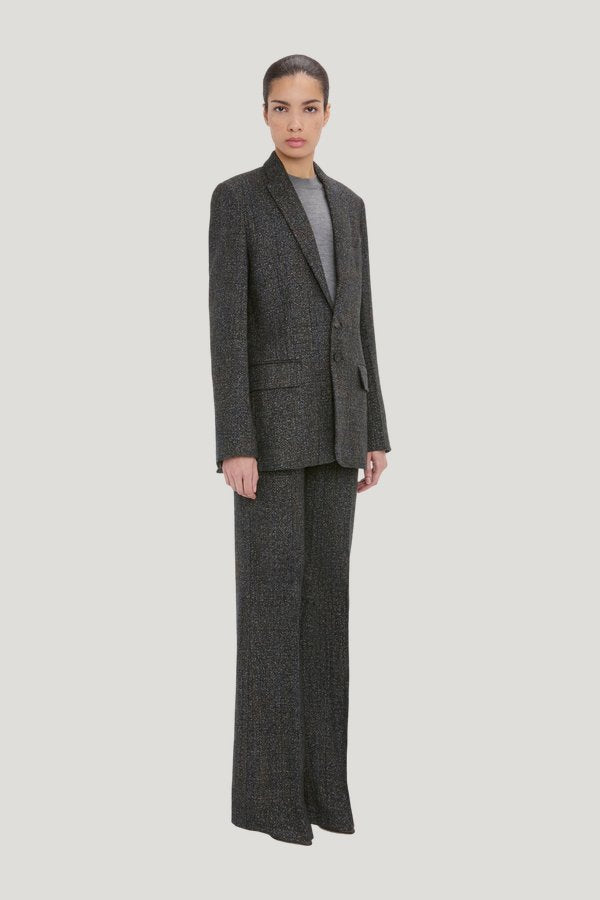 Tailored Jacket In Grey Melange — model front