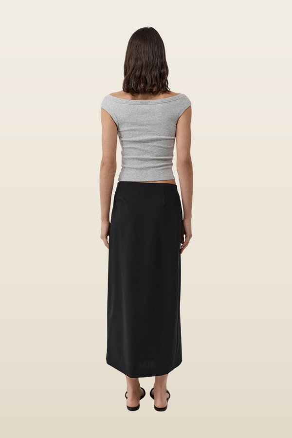 Tailored Wrap Skirt — model back