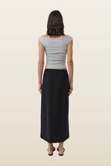 Tailored Wrap Skirt — model back