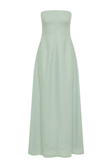 The Bandeau Dress Teal — packshot