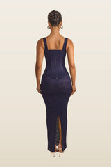 The Cinched Lace Corset — model back