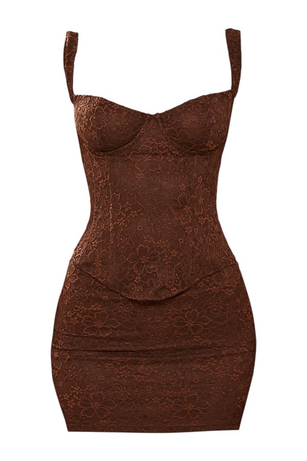 The Cinched Lace Mini Skirt — packshot