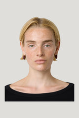 The Erin Earrings — model side